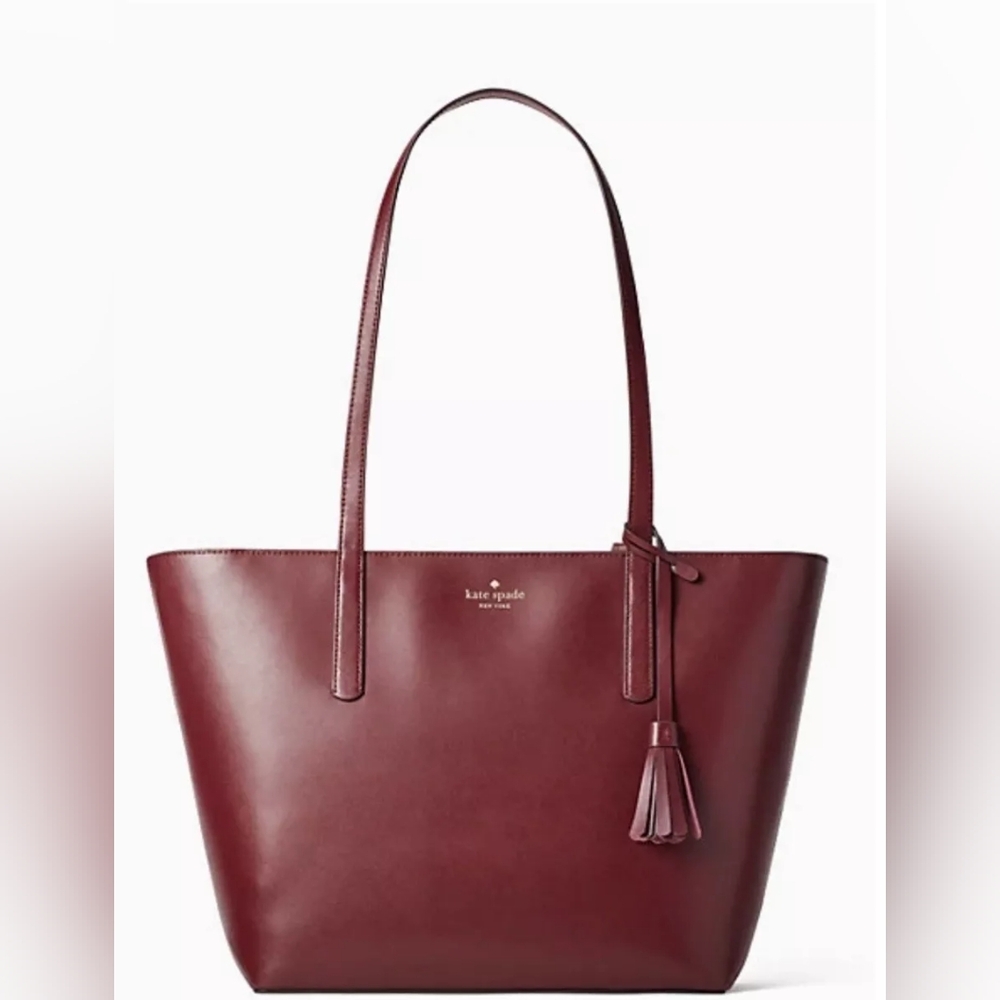 Kate Spade New York Emilia Women's Large Tote in Cherry Wood, NWT